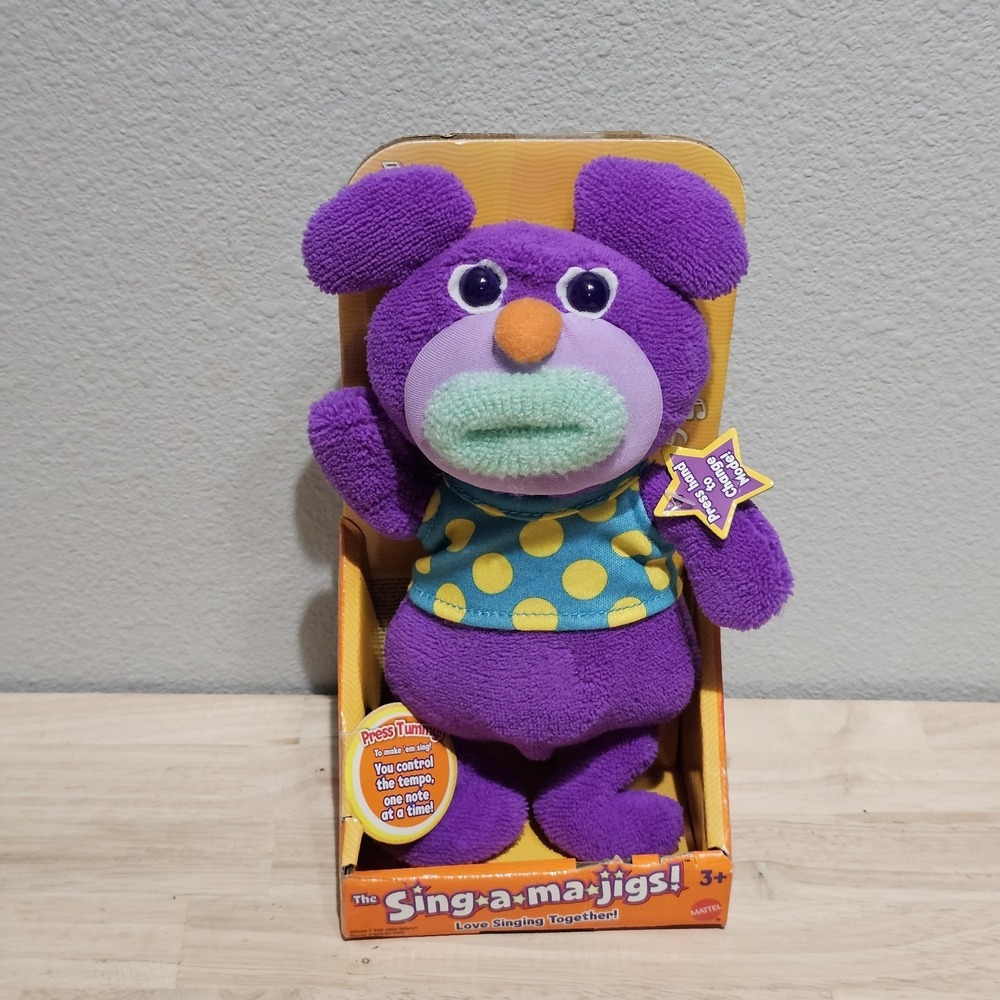 Mattel The Sing-A-Ma-Jigs Purple Plush Clementine New In Box